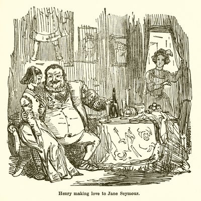 Henry rakastelee Jane Seymouria tekijältä John Leech