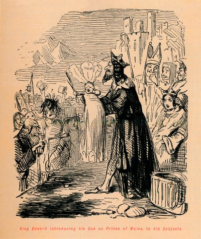 Kuningas Edward esittelee Poikansa Walesin prinssinä alaisilleen, c1860, c1860 tekijältä John Leech