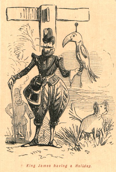 King James viettää lomaa, 1897. tekijältä John Leech