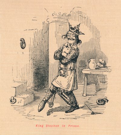 Kuningas Stephen vankilassa, c1860, c1860 tekijältä John Leech