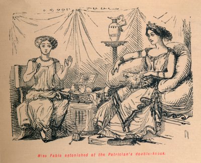 Neiti Fabia hämmästyi Patriciansin kaksoiskoputuksesta, 1852 tekijältä John Leech