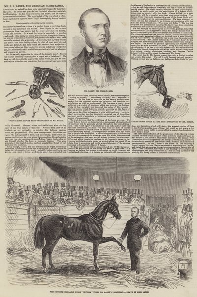 Herra J S Rarey, amerikkalainen hevoskesyttäjä tekijältä John Leech