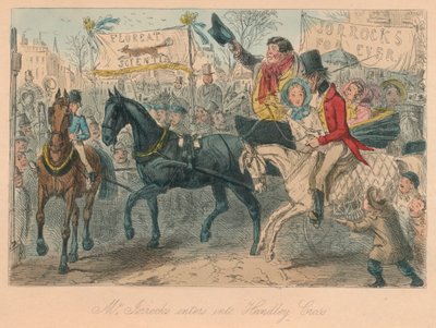 Mr. Jorrocks osallistuu Handley Crossiin, 1854 tekijältä John Leech