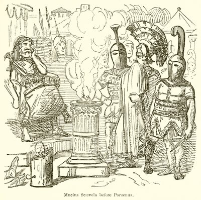 Mucius Scaevola ennen Porsennaa tekijältä John Leech