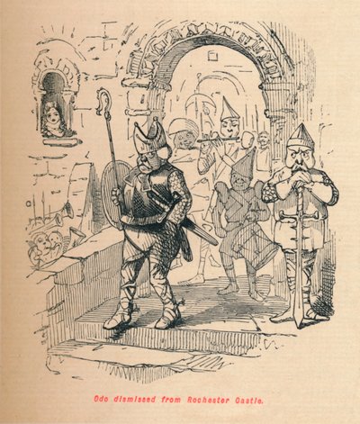 Odo erotettiin Rochesterin linnasta, c1860, c1860 tekijältä John Leech