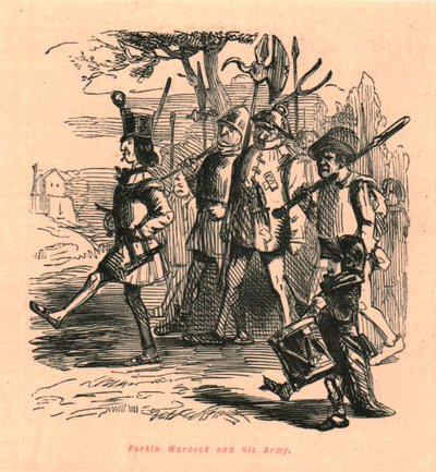 Perkin Warbeck ja hänen armeijansa, 1897. tekijältä John Leech