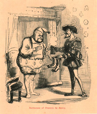 Franciscuksen kohteliaisuus Henrylle, 1897. tekijältä John Leech