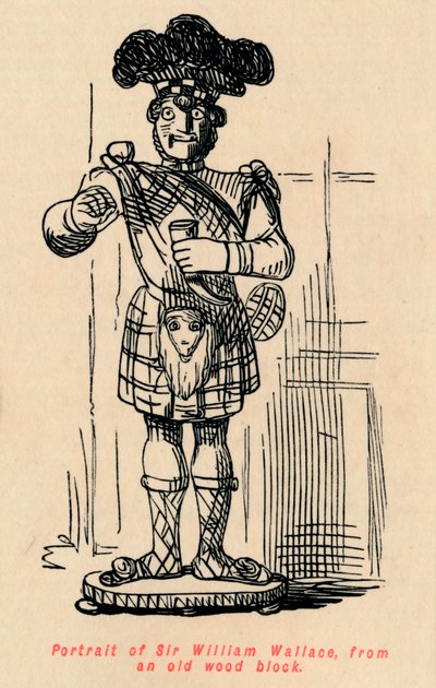 Sir William Wallacen muotokuva vanhasta puupalikkasta, c1860, c1860 tekijältä John Leech