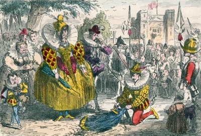 Kuningatar Elizabeth ja Sir Walter Raleigh tekijältä John Leech