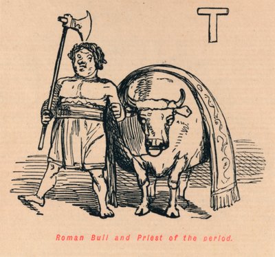 Rooman bull ja aikakauden pappi, 1852 tekijältä John Leech