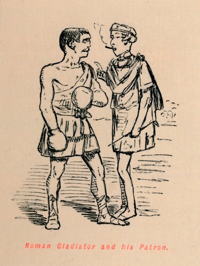 Roman Gladiator ja hänen suojelijansa, 1852 tekijältä John Leech