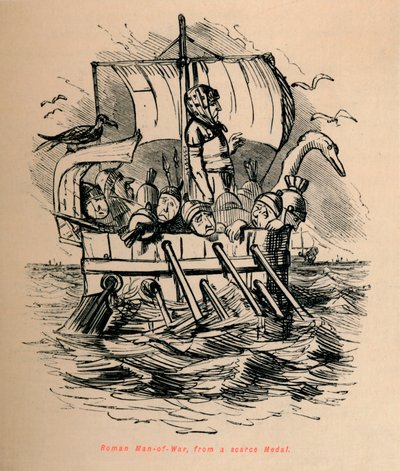 Roomalainen sodan mies, niukasta mitalista, 1852 tekijältä John Leech