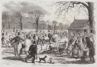 Luistelu Hyde-Parkissa tekijältä John Leech