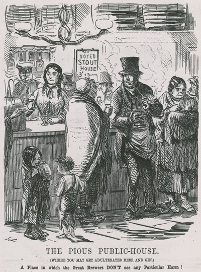 The Pious Public House, josta voi saada väärennettyä olutta ja giniä tekijältä John Leech