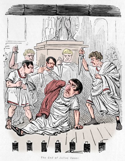 Julius Caesarin loppu, 1852 tekijältä John Leech