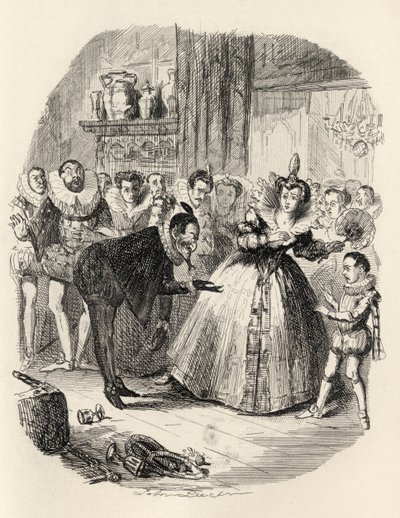 The Housewarming, Thomas Ingoldsbyn teoksesta The Ingoldsby Legends, julkaisija Richard Bentley und Son, 1887 tekijältä John Leech