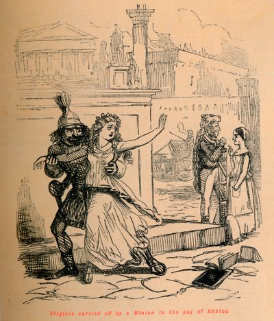 Virginia, jonka kätyri kuljetti Appiuksen palkkana, 1852 tekijältä John Leech