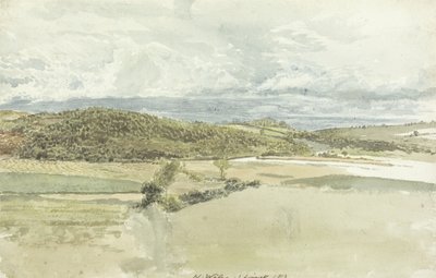 Maisema Pohjois-Walesissa, 1813 (wc grafiitin päällä paperilla) tekijältä John Linnell