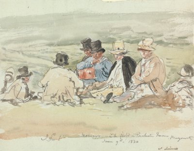 Mowers in the Field, Porchester Terrace, Bayswater, 9. kesäkuuta 1830 tekijältä John Linnell