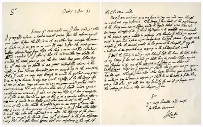 John Locken kirje Hans Sloanelle, 2. joulukuuta 1699. tekijältä John Locke