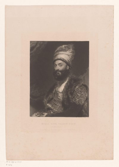 Muotokuva Mirza Abolhassan Khan Ilchi Mirza Abul Hassan Khan / (Persian suurlähettiläs) (otsikko esineessä) tekijältä John Lucas