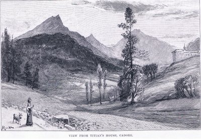 Näkymä Titianin talosta, The Magazine of Art 1893, Cassell and Company tekijältä John MacWhirter