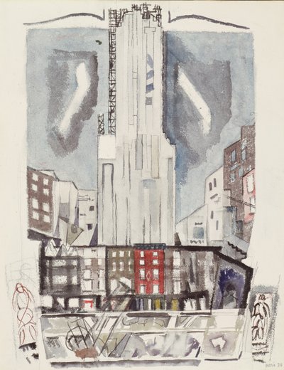 Midtown New York tekijältä John Marin