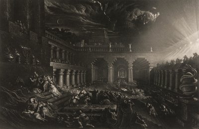 Belsassarin juhla, Raamatun kuvituksista. tekijältä John Martin