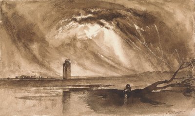 Paisagem com torre e aproximação de Stormfinnish tekijältä John Martin