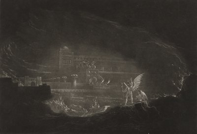 Pandemonium, n. 1827 (mezzotint) tekijältä John Martin