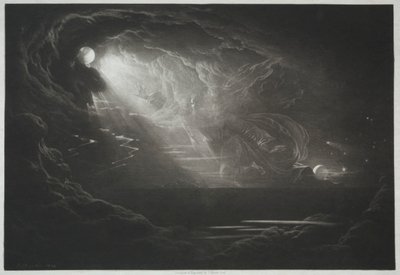 Kadonnut paratiisi: Valon luominen, 1824. tekijältä John Martin