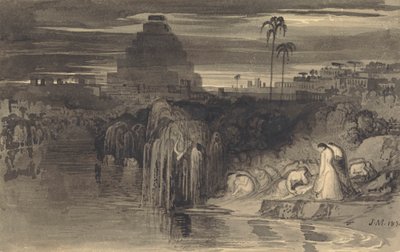 Jerusalemin tyttäret itkemässä Babylonin vesillä tekijältä John Martin