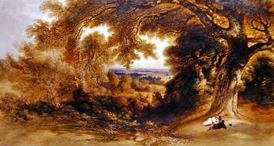 Näkymä lähellä Pembroke Lodgea, Richmond Park tekijältä John Martin
