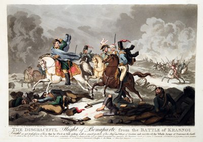 Bonaparten lento Krasnoin taistelusta (Krasnoje) 1812 - Wright, John Massey (1777-1866) - 1814 - Akvatinta - 42,1x57,5 - Yksityiskokoelma tekijältä John Massey Wright