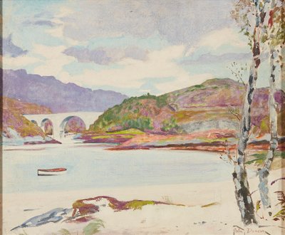 Silta joen yli (öljyä aluksella) tekijältä John Duncan