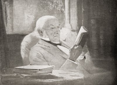 William Ewart Gladstone (1809-98) vanhuudessa, kuvitus teoksesta V.R.I. Hänen elämänsä ja valtakuntansa, kirjoittanut Lornen markiisi tekijältä John McLure Hamilton