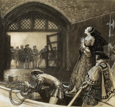 Ann Boleyn () saapuu Toweriin. tekijältä John Millar Watt