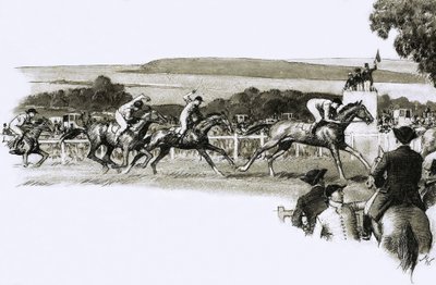 Ison-Britannian kuuluisin tasainen kilpailu, Derby. tekijältä John Millar Watt