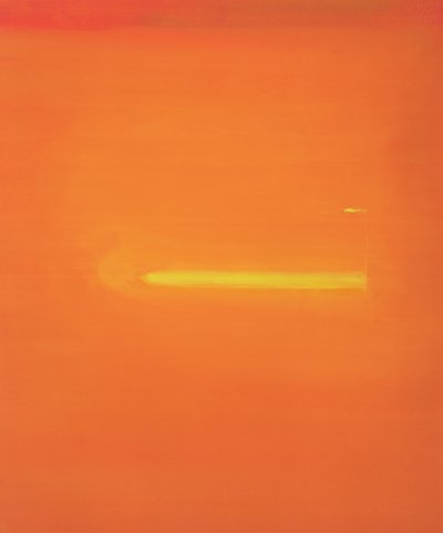 Oranssi sisustus figuurilla, 2000 tekijältä John Miller