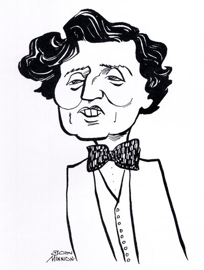 Alban Berg, karikatyyri - itävaltalainen säveltäjä, 9. helmikuuta 1885 - 24. joulukuuta 1935 tekijältä John Minnion