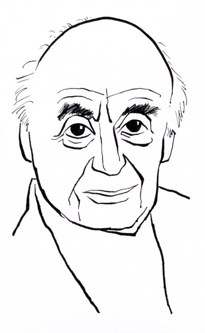 Berthold Goldschmidt, karikatyyri tekijältä John Minnion