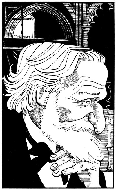 Giuseppe Verdi - italialaisen säveltäjän profiilikuva, 9. tai 10. lokakuuta 1813 - 27. tammikuuta 1901. tekijältä John Minnion