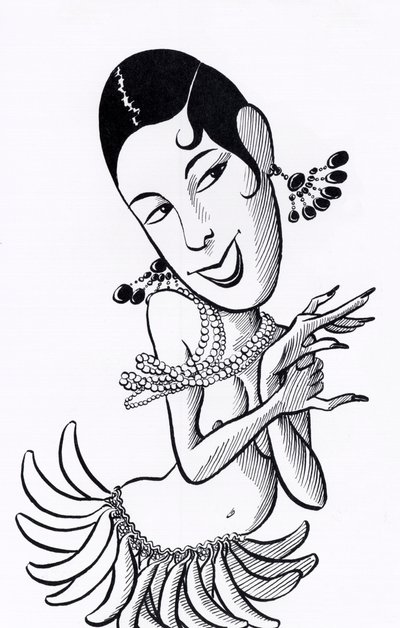 Josephine Baker, karikatyyri tekijältä John Minnion