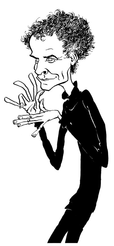 Peter Maxwell Davies - karikatyyri - brittiläinen säveltäjä - b tekijältä John Minnion
