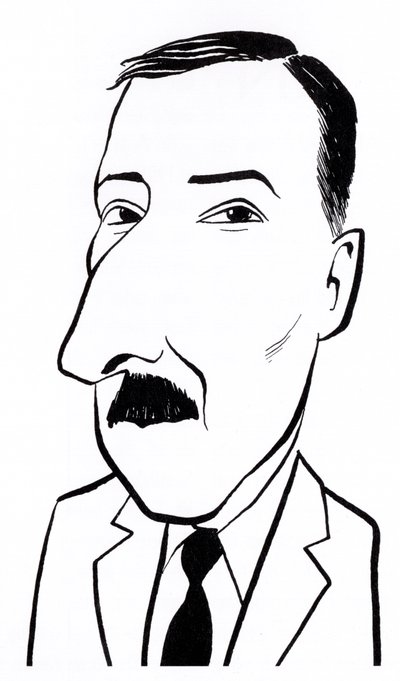 Stefan Zweig, karikatyyri tekijältä John Minnion