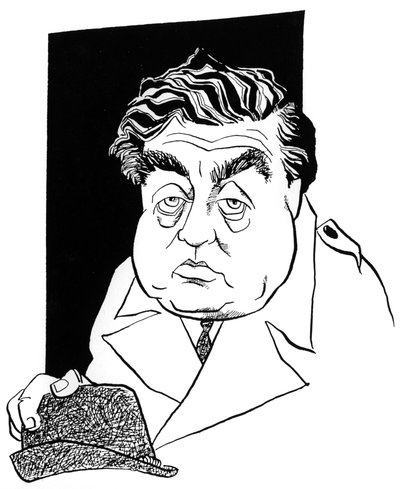 Tony Hancock, karikatyyri, John Minnion tekijältä John Minnion