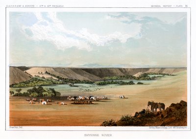 Cheyenne River, USA, 1856. tekijältä John Mix Stanley