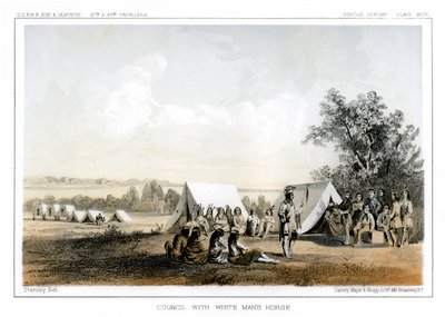 Neuvosto White Mans Horsen kanssa, 1856. tekijältä John Mix Stanley