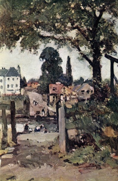 Twickenham Ferry (väri litho) tekijältä John Muirhead