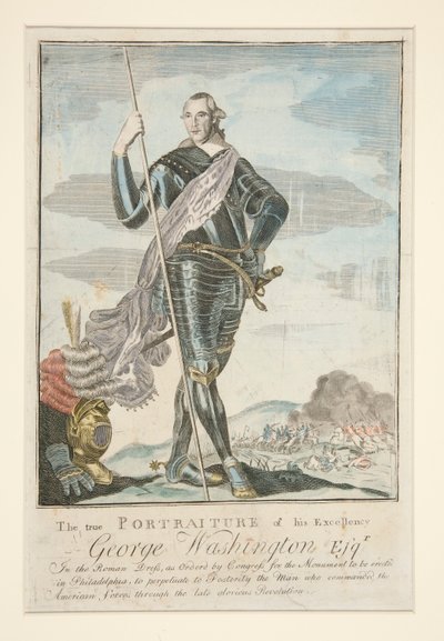 Hänen ylhäisyytensä George Washington Esqr:n todellinen muotokuva. roomalaisessa mekossa tekijältä John Norman